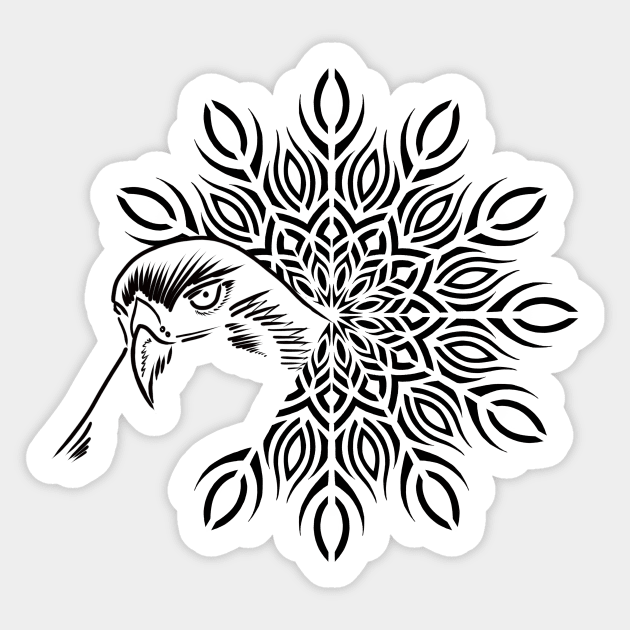 Flower Hawk Sticker by Designs by Steve